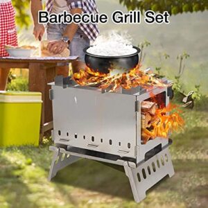 NEWCES Safety Certification Multi-Function Barbecue Grill Charcoal Grills & Smokers & Wood Burning Barbecues Outdoor BBQ Grill for Garden Camping Cooking & Grilling