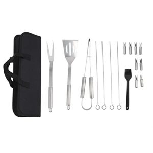 household garden products 16pcs stainless steel bbq set outdoor portable grilling tools set for family gatherings outdoor activities