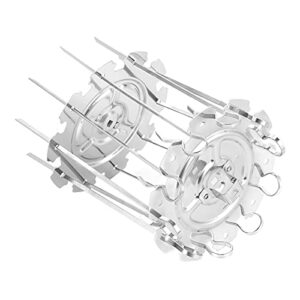 RvSky Garden Supplies Stainless Steel Roaster Electric Oven Barbecue Skewers Needle Cage Set BBQ Grill Accessory