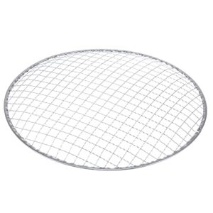 harfington 5pcs round bbq grill net 11″x0.9″ galvanized iron barbecue mesh mat for baking smoking charcoal grilling roasting
