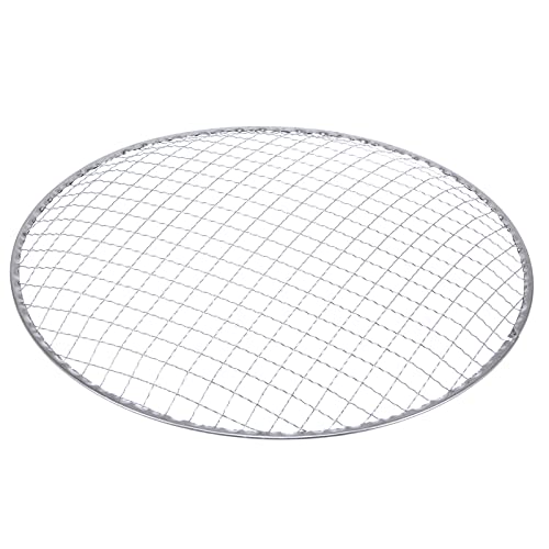 HARFINGTON 5pcs Round BBQ Grill Net 11"x0.9" Galvanized Iron Barbecue Mesh Mat for Baking Smoking Charcoal Grilling Roasting