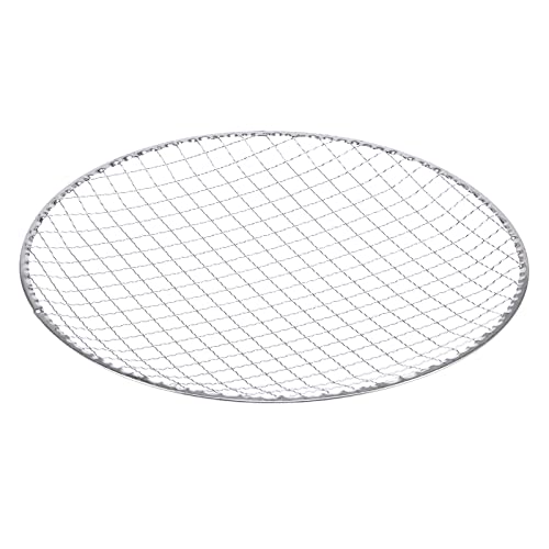 HARFINGTON 5pcs Round BBQ Grill Net 11"x0.9" Galvanized Iron Barbecue Mesh Mat for Baking Smoking Charcoal Grilling Roasting