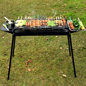 GEEKLLS Charcoal grills Metal BBQ Grill Electric Charcoal Grill Automatic Flip Barbecue Stove For Outdoor Picnic Home Garden Party Roasting