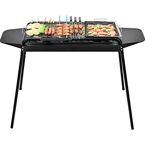 GEEKLLS Charcoal grills Metal BBQ Grill Electric Charcoal Grill Automatic Flip Barbecue Stove For Outdoor Picnic Home Garden Party Roasting