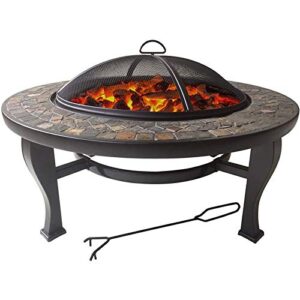 hizljj outdoor fire pits outdoor brazier,garden villa barbecue grill,multifunctional grilling stove charcoal indoor home barbecue table brazier table,86×86×35cm