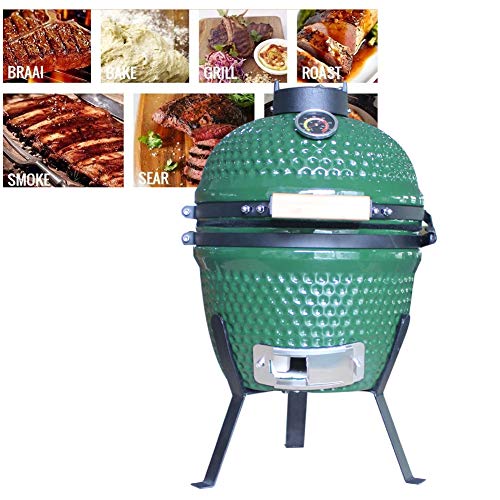 RJMOLU Charcoal Grills 13" Ceramic Barbecue Grill, BBQ Stove for Picnic Garden Terrace Camping Travel