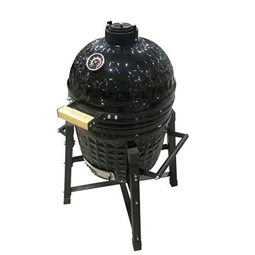 RJMOLU 15 Inch Ceracmic Kamado Grill Outdoor Kitchen Style Egg Ceramic BBQ Grill for Picnic Garden Terrace Camping Travel