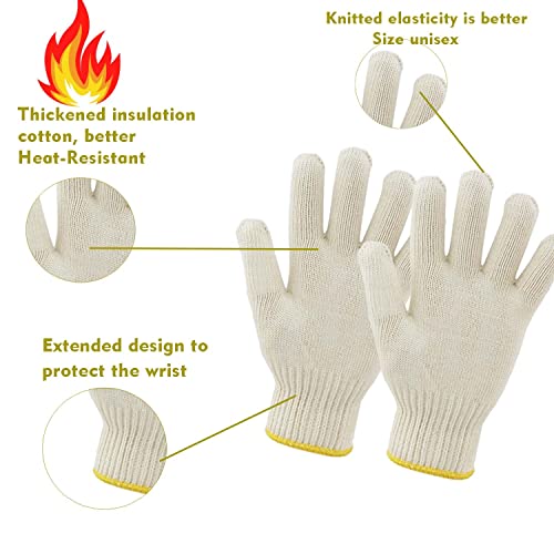 4 Pairs Oven Gloves with Fingers,Heat Resistant Gloves for Cooking,Grill Gloves,BBQ Gloves,Heat Resistant Gloves for Sublimation for Men/Women