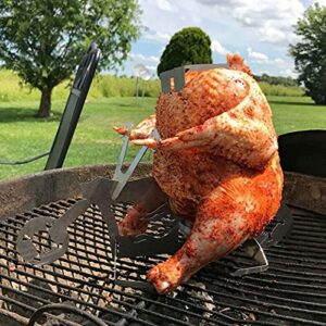 RvSky Garden Supplies Chicken Stand Portable Stainless Steel Grill Beer Can Holder for Family Gathering BBQ Supplies