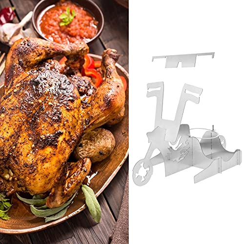 RvSky Garden Supplies Chicken Stand Portable Stainless Steel Grill Beer Can Holder for Family Gathering BBQ Supplies