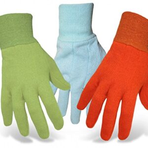 Boss 419 Jersey Gardening Gloves – Assorted, Ages 9-12, General Purpose Kids Gloves with Knit Writs
