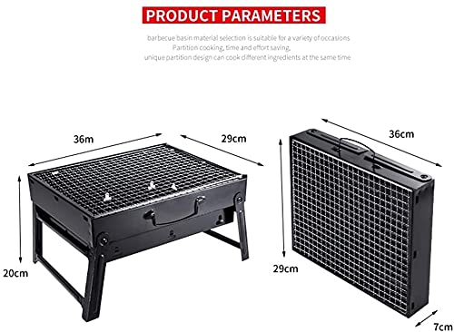 Stainless Steel BBQ Barbecue Grill Charcoal Portable Barbecue, Smoker Grill for Outdoor Cooking Camping Picnic Outdoor Garden Charcoal BBQ Grill Party Suitable for 3 to 5 People