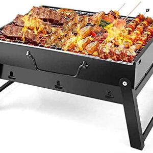 Stainless Steel BBQ Barbecue Grill Charcoal Portable Barbecue, Smoker Grill for Outdoor Cooking Camping Picnic Outdoor Garden Charcoal BBQ Grill Party Suitable for 3 to 5 People