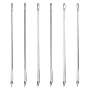 dgbrsm 6pcs stainless steel poultry cooking needles for securing stuffed turkey, chicken, roasts and rolled meats supplies