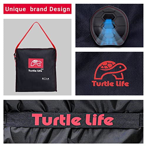 Turtle-Life BBQ Grill Cover,54 Inch Heavy Duty Waterproof Barbecue Gas Grill Covers for Weber Genesis Char-Broil Brinkmann, No Fading Away Within 2 Years, Black