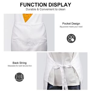 Adjustable Bib Apron with 2 Pockets Funny Garden Carrots Chef Kitchen Cooking Aprons for Women Men Restaurant BBQ Painting