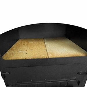 Tidyard Outdoor Pizza Oven Charcoal-Fired with 2 Fireclay Stones for Garden Chimney BBQ Smoker Bread