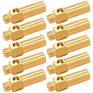 uenede 10pcs brass burner jet nozzle for cast iron burner propane natural gas