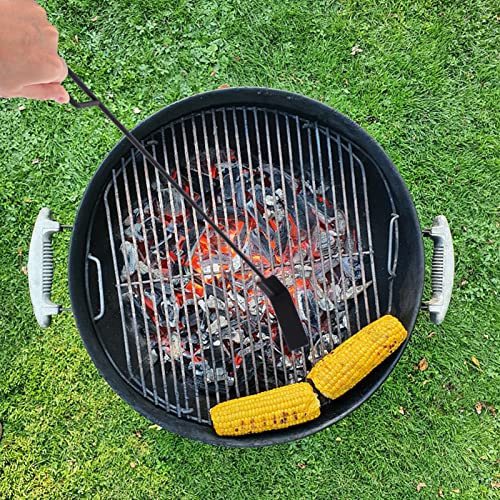 UPKOCH Smoker Household Hoe Wood Portable Grill Ash Steel Scraper Fireplace Stainless Egg Removal Charcoal Duty Home Fire Coal Heavy Cleaner Hand Supplies Garden Oven Corner Black Poker