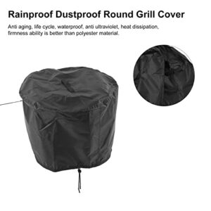 Grill Cover, 52x37cm Outdoor Waterproof Garden Grill Protection Cover Rainproof Dustproof UV Protector Barbecue Oven Round Cover for Gas Charcoal Electric, Grill Cover, 52x37cm Outdoor Waterproof