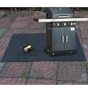 Under Grill Gear Flame Retardant Mats,Barbecue Grilling for Gas,Absorbing Oil Pads,Reusable Durable Washable Floor Mat Protect Decks ,Patios, Grease Splatter,Messes (Grill Mats:37.4inches x 58inches)