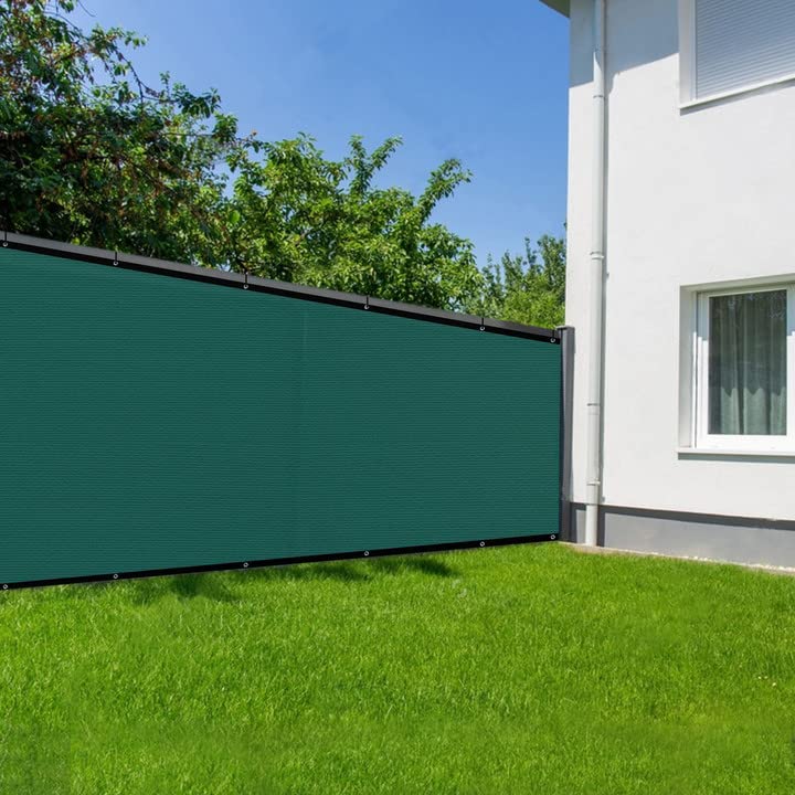 LOVE STORY Dark Green Privacy Screen Fence 5'x25', Fence Covering Privacy of 88% Shade Rating,200 GSM Shade Fabric Mesh Cover Heavy Duty for Chain Link Outdoor Fence, Patio, Wall Garden
