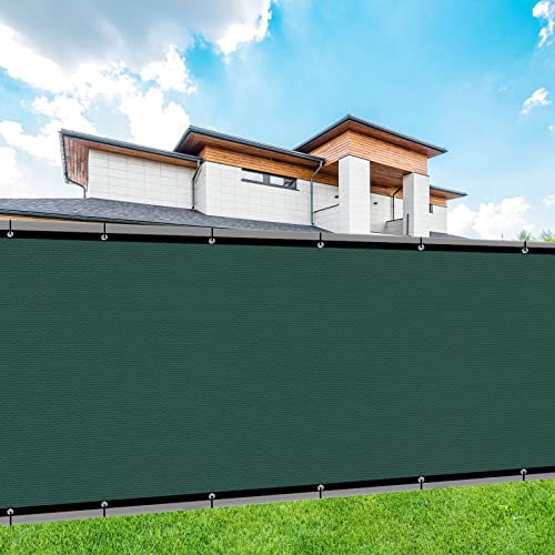 LOVE STORY Dark Green Privacy Screen Fence 5'x25', Fence Covering Privacy of 88% Shade Rating,200 GSM Shade Fabric Mesh Cover Heavy Duty for Chain Link Outdoor Fence, Patio, Wall Garden
