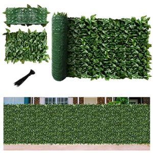 floraleaf artificial ivy privacy fence screen 39”x117” artificial hedge leaf and faux ivy vine leaf fence wall decoration for outdoor garden, yard decore