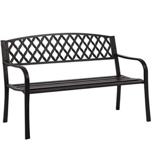 park bench metal bench 50 garden bench chair outdoor benches clearance patio bench yard bench porch work entryway steel frame furniture