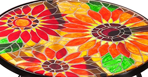 Evergreen Garden Faux Mosaic Table, Sunflower