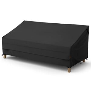 mr. cover 3-seater outdoor couch cover waterproof, 88 inch patio furniture cover for sofa, heavy duty 600d polyester & double-stitched seams, classic black