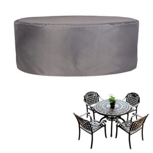 huhjyuge patio furniture covers waterproof 20x22in, garden furniture covers round, outdoor table chair set covers wind dust proof, 420d heavy duty furniture covers tear proof