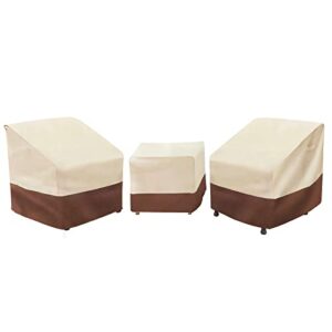 loriano patio furniture covers set, 3 piece outdoor furniture cover waterproof, 600d heavy duty lawn furniture covers set