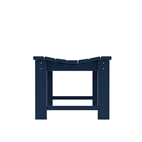 WO Laguna Poly Garden 48" Backless Bench, Navy Blue