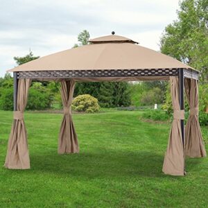 garden winds replacement canopy for the pinehurst dome gazebo – standard 350 – beige – will not fit oakmont gazebo