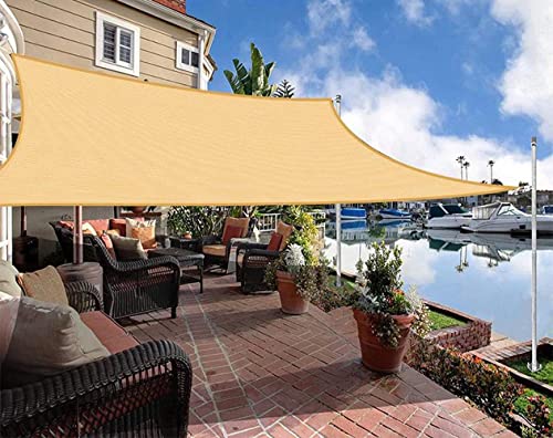 AFXOBO Garden Shade Sail Plant Greenhouse Knitted Yellow Covered Sunscreen Net 6.56x13.12 FT