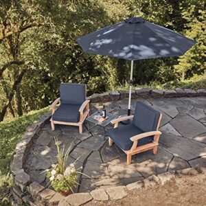 Classic Accessories Montlake FadeSafe Water-Resistant 44 x 20 x 3 Inch Outdoor Chair Cushion Slip Cover, Patio Furniture Cushion Cover, Heather Indigo, Patio Furniture Cushion Covers