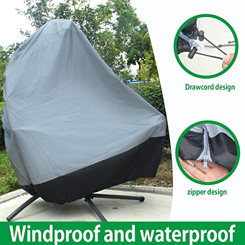 73" Waterproof Patio Hammock Lounge Chair Outdoor Hanging Recliner Casual Adult Backyard Garden Deck Umbrella Freestanding Floating Bed Furniture Casual Swing Chair Cover