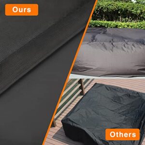 KAWIVAST Patio Furniture Covers Waterproof, Outdoor Furniture Cover, Outdoor Table Covers Waterproof Rectangle, Weatherproof Patio Sectional Cover, Outdoor Furniture Covers for Patio Furniture