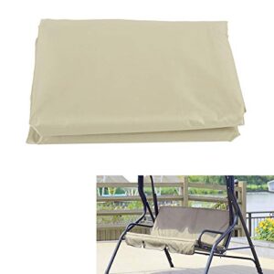 TOPINCN Patio Swing Cushion Cover Replacement, 3‑Seat Courtyard Garden Swing Hammock, Waterproof Outdoor Swing Seat Protection Cover 150 x 50 x 10cm