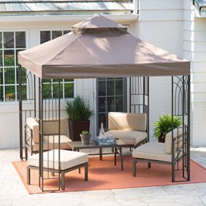 garden winds replacement canopy top cover for the prairie grass 8′ x 8′ gazebo – riplock 350