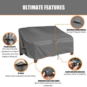 Patio Loveseat Cover, Heavy Duty Patio Furniture Covers, Waterproof Outdoor Sofa Cover, Provide a Great Fit and All-Weather Protection, (Grey,60 Inch)