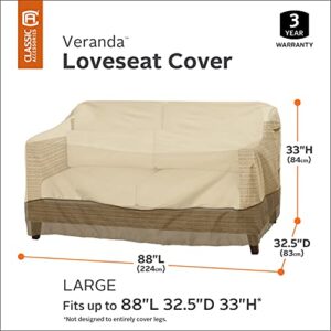 Classic Accessories Veranda Water-Resistant 88 Inch Patio Sofa/Loveseat Cover, Patio Furniture Covers