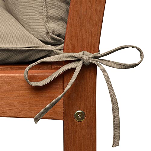 Rlosqvee Outside Benches Cushion with Backrest, Thicken Waterproof Swing Cushions 2/3 Seater Replacement, Porch Swing Cushions Outdoor (Beige, 40 x 60 inch)