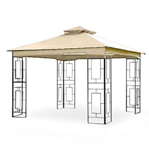 garden winds replacement canopy for the garden treasures geo gazebo – standard 350 – beige