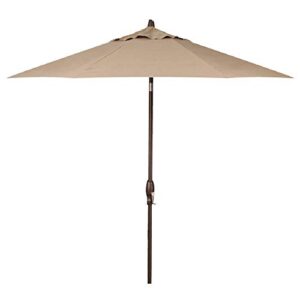 treasure garden um8100-5476 market collection – 9′ auto tilt umbrella, choose fabric color: heather beige, choose pole finish: bronze