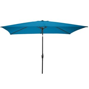 pure garden 50-lg1279 turquoise rectangular patio umbrella color