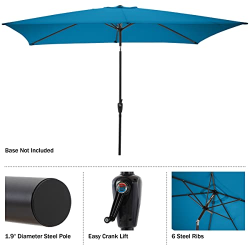 Pure Garden 50-LG1279 Turquoise Rectangular Patio Umbrella Color