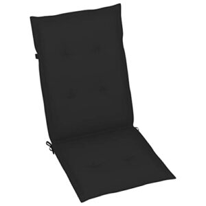 WIFESE Outdoor Seat Cushions Set of 6 Chair Cushions for Outdoor Furniture Patio Furniture Chair Cushions Dining Seat Cushion Replacement Bistro Chair Cushion Garden Bench Cushions Black