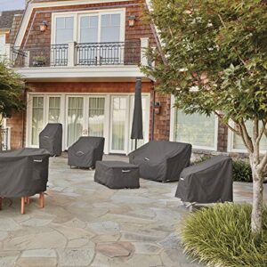 Classic Accessories Ravenna Water-Resistant 104 Inch Patio Left Facing Sectional Lounge Set Cover, Patio Furniture Covers, Dark Taupe
